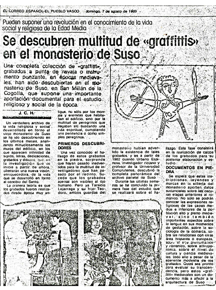 GRAFITOS EN MONASTERIO DE SUSO